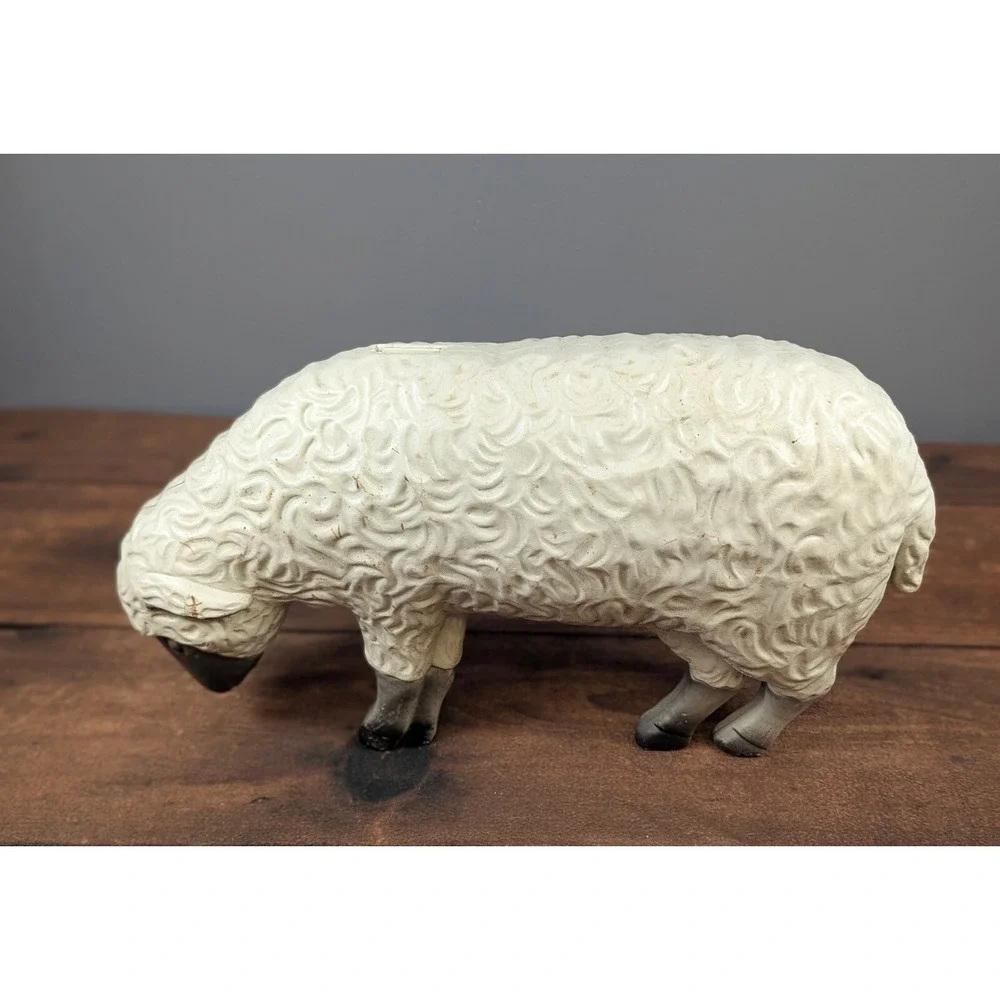 Union Products Vintage Sheep Coin Bank Figurine Farmhouse Decor 1963